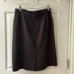 Kenar Dark Brown A-Line Skirt